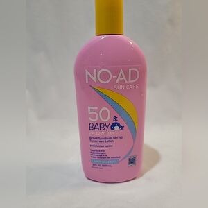 NO-AD Baby SPF 50, Sunscreen Lotion 13 fl oz, Expired 10/2021.